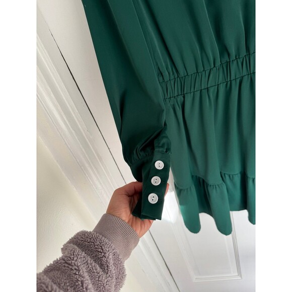 Green Ruffle Mini Dress - Picture 6 of 10
